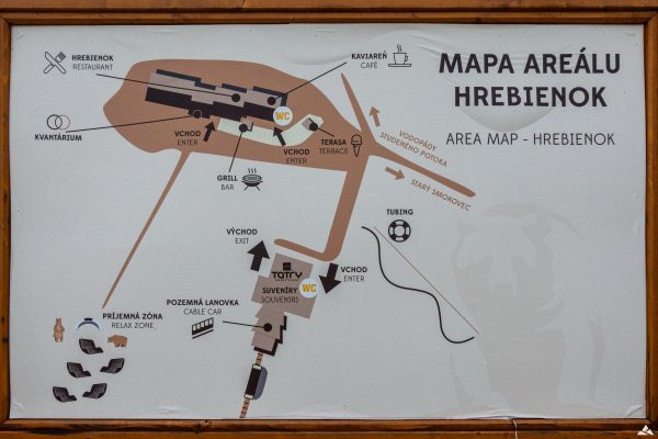 Mapa areału Hrebienok