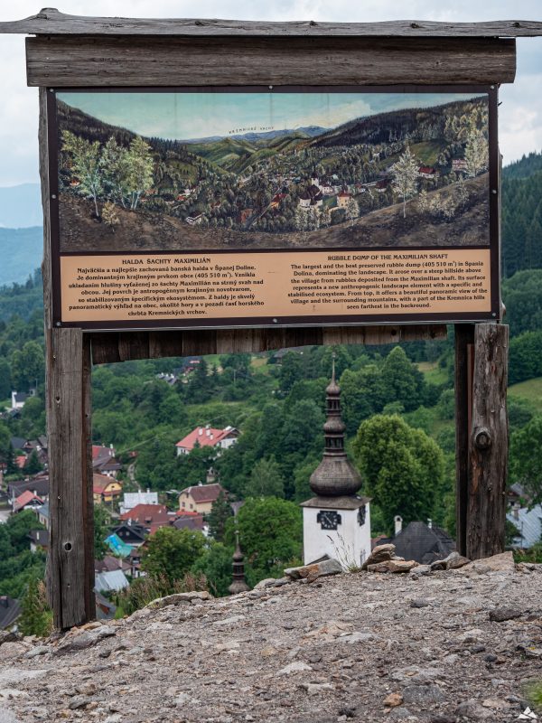 Špania Dolina-tablica informacyjna